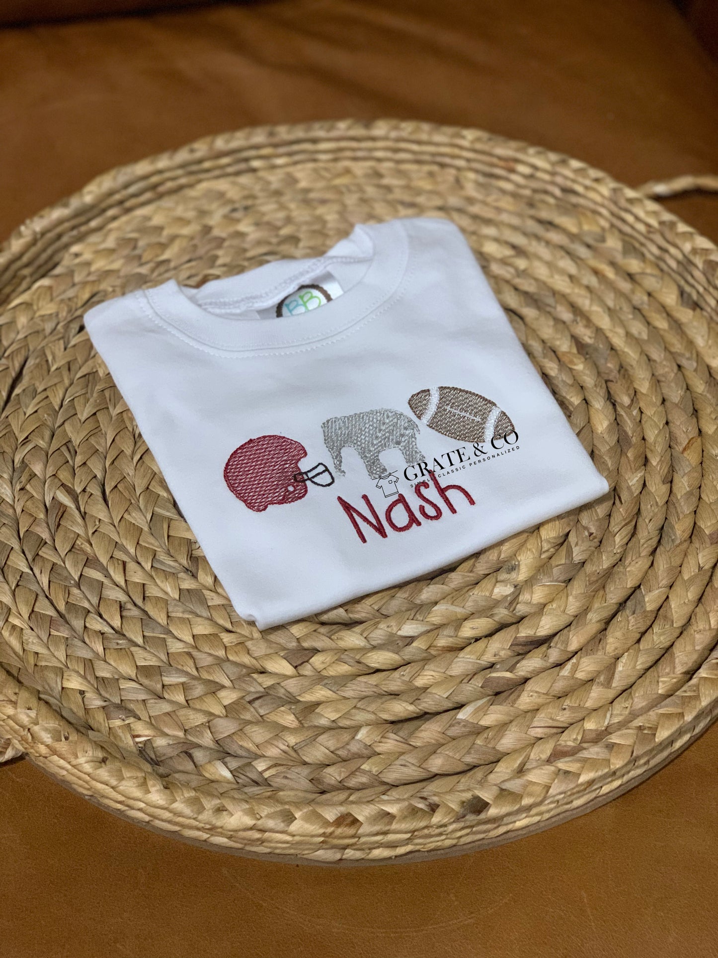 Helmet Elephant Football Tee