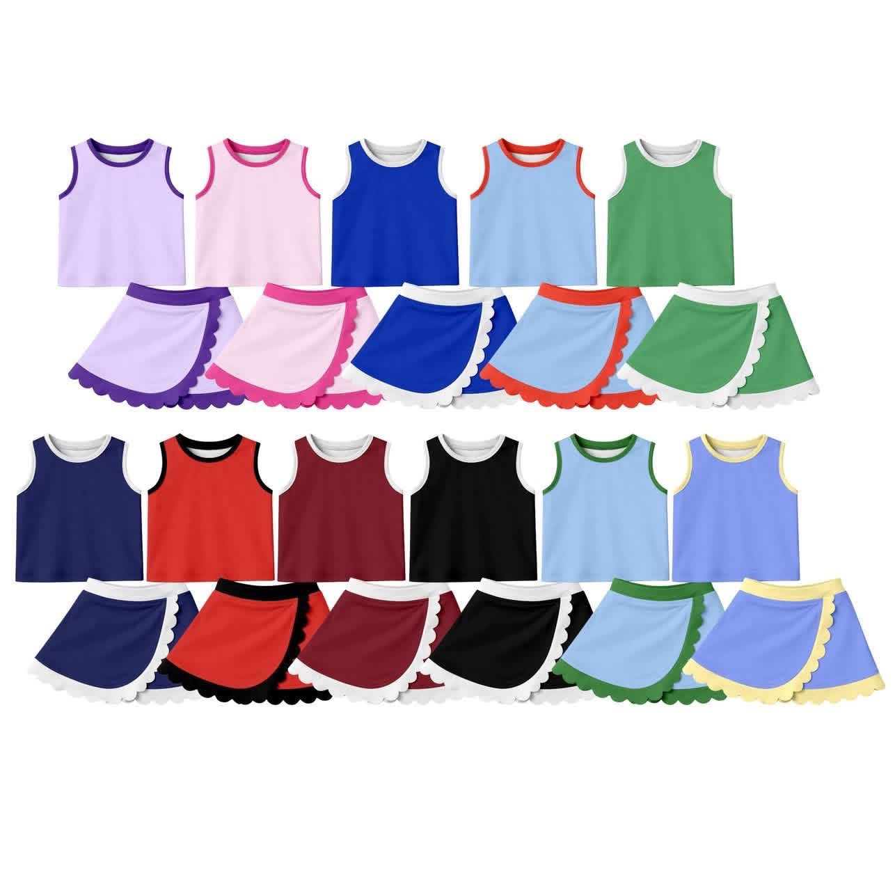 Scalloped Athletic Skort Set