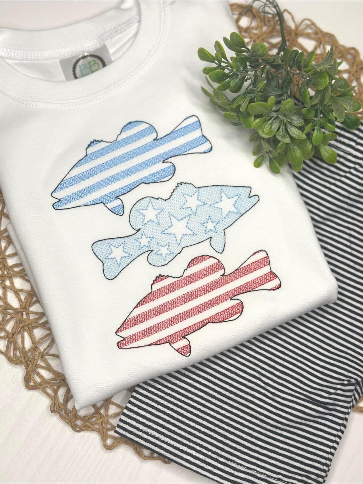 Stars and Stripes Fish Short Set