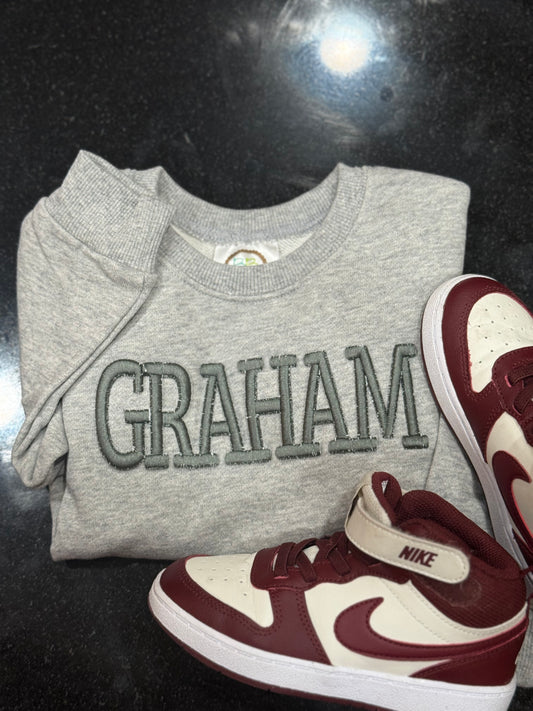 Raised Letter Pullover