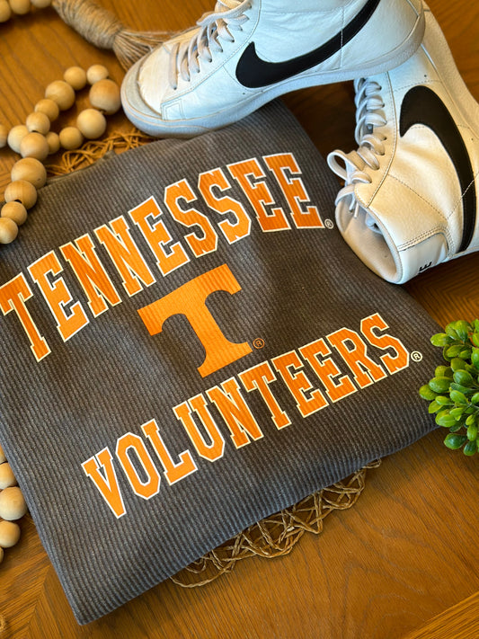 Charcoal Tennessee Corded Crewneck