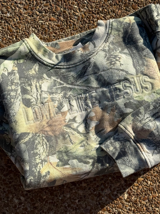 Camo “Love Like Jesus” Pullover